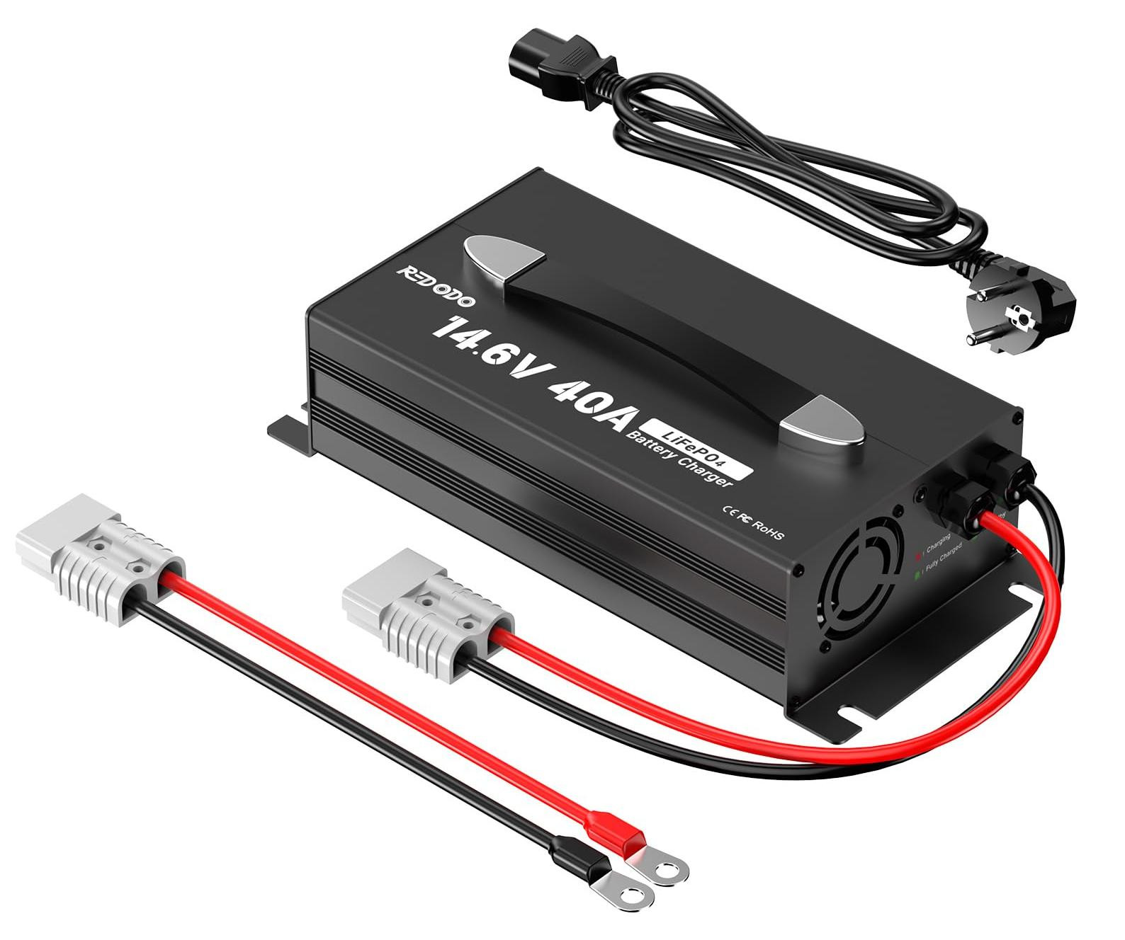 Selius Acculader LiFePO4 14,6 V 40 A - Compacte 12V Batterijoplader voor Camper en Zonne-energie