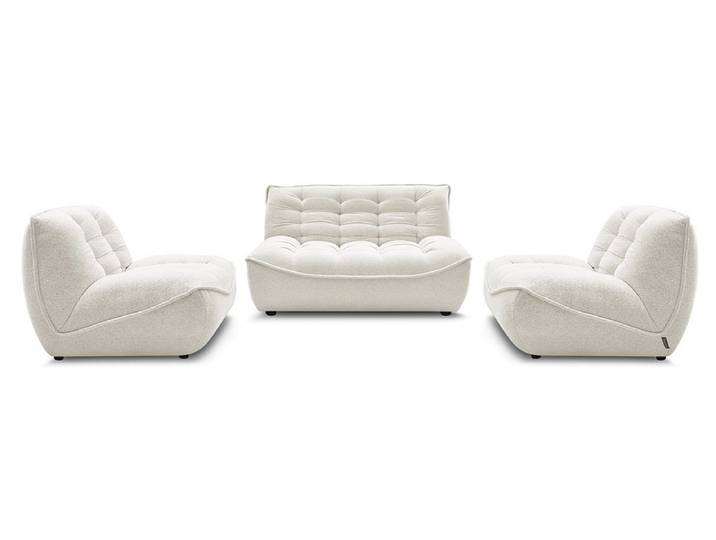 BOBOCHIC 3er Sofa mit Hocker SERENA
