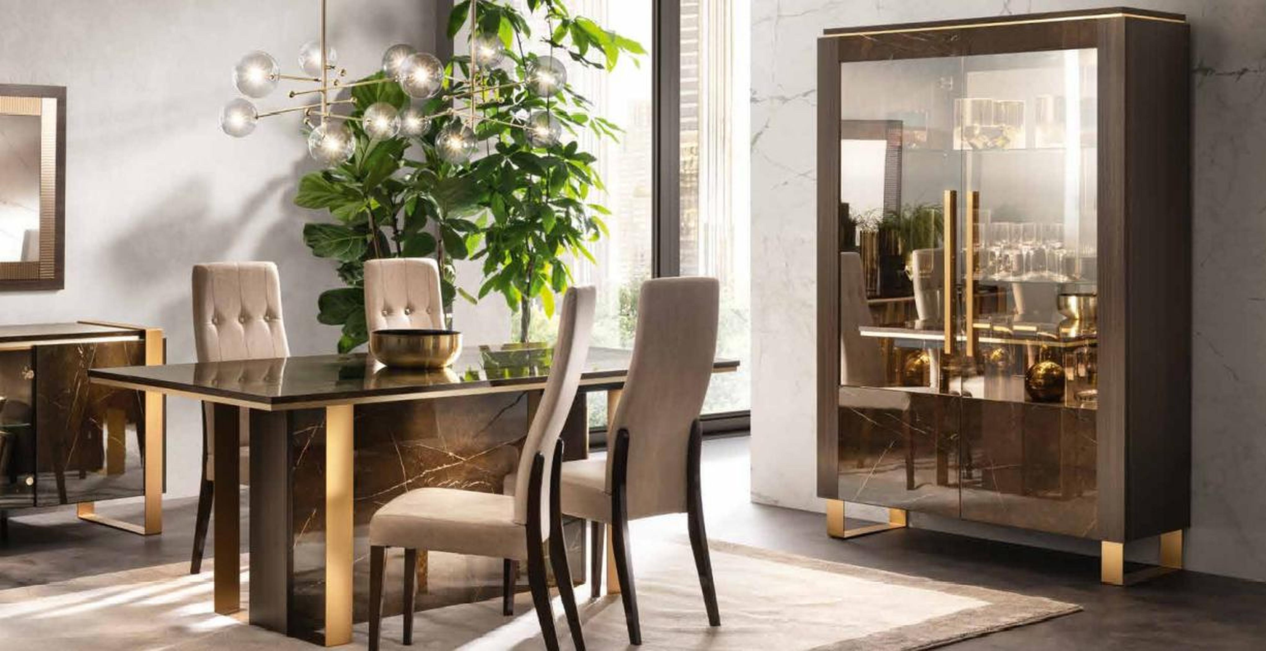 Italienisches Design Esszimmer Set Garnitur Stuhl Tisch Gruppe 5tlg. Neu