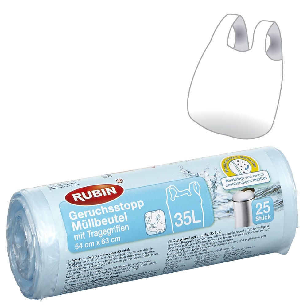 RUBIN Müllbeutel 35,0 l hellblau 4305615573588