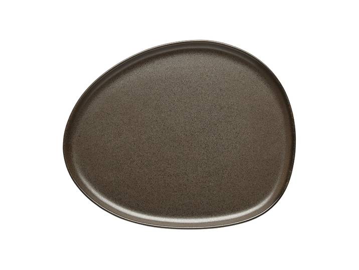 Aida Assiette Raw Organic 24x21 cm Marron métallisé