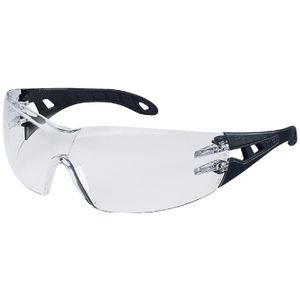 Uvex Schutzbrille pheos one 9192370, klar, Bügelbrille, schwarz