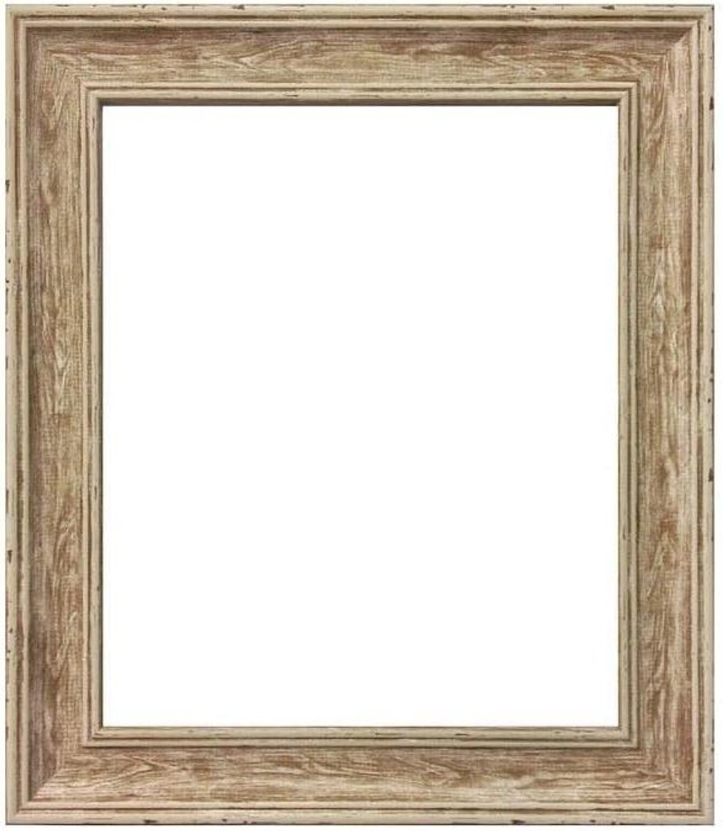 Houten Fotolijst in Scandi Vintage Stijl - Antiek - 60 x 80 cm