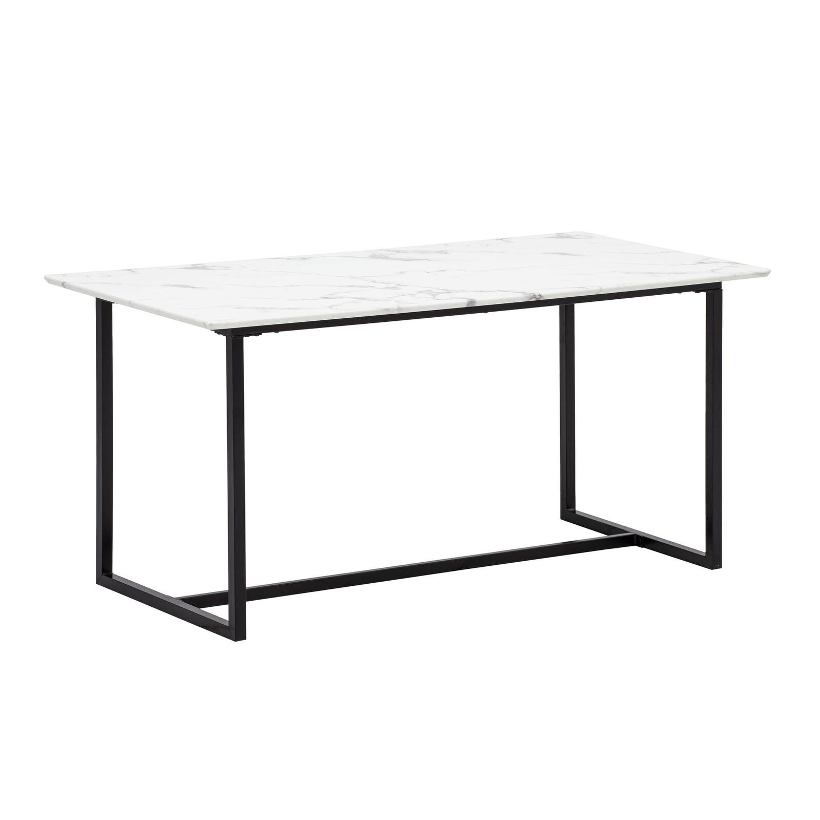 WOHNLING Esszimmertisch Marmor-Optik WL6.967 weiß