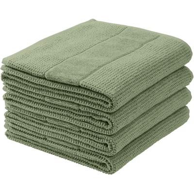 Handtücher SCHIESSER "Turin aus 100% Baumwolle in dezenter Reiskornoptik", grün, B:50cm L:100cm, Frottier, Frottier, Handtücher, OEKO-TEX MADE IN GREEN