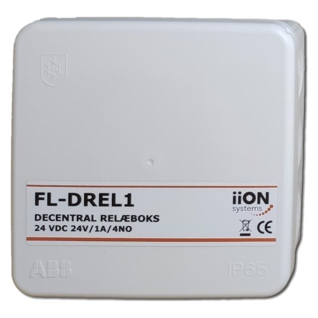 Air2Trust Decentral relaeboks FL-DREL1 med 4 udgange til stop af decentrale ventilationsaggregater. (5705157027096)