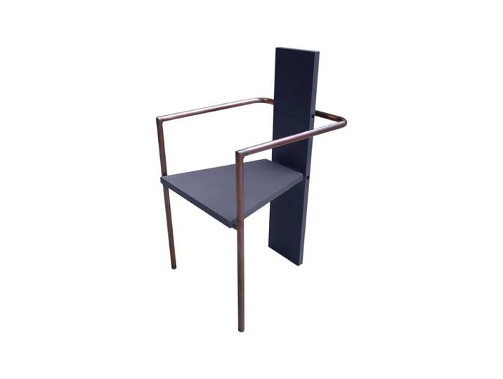 Källemo Fauteuil Concrete Argile-piètement cuivré