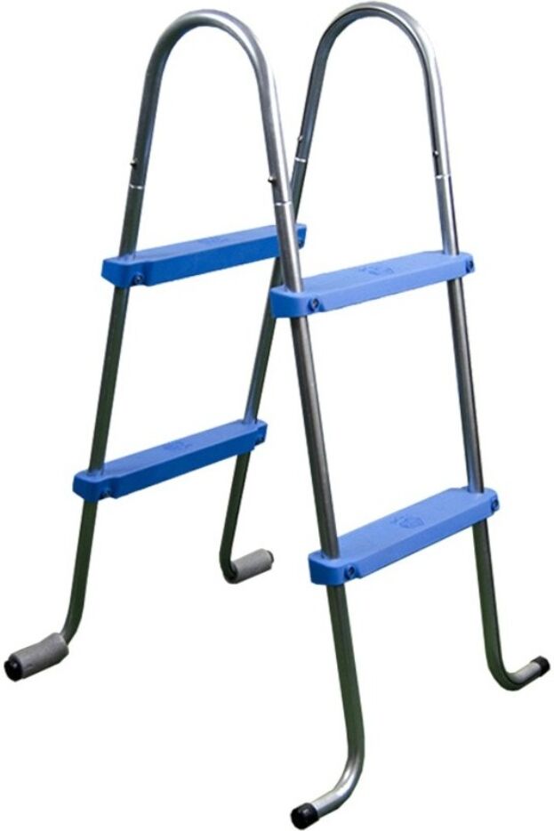 Echelle double symétrique Toi 2x4 marches acier galvanisé pour piscine hors-sol