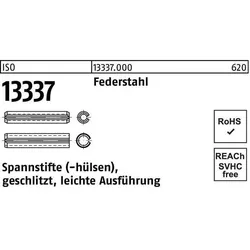 Kugellager, Spannstifthülse ISO 13337 geschlitzt 12 x 55 Federstahl leichte Ausf.