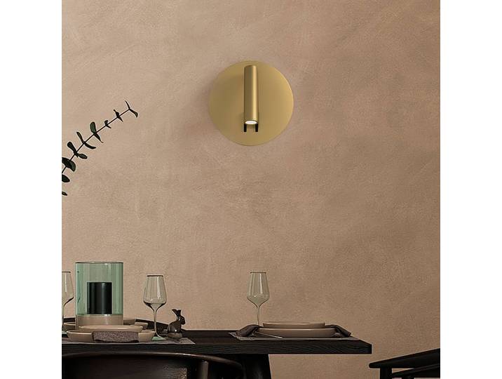 Applique murale LED ronde los 7 x 14 x 14cm Doré/Doré Aluminium LED Module LED