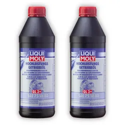 2x Getriebeöl LIQUI MOLY 4427 Hochleistungs-Getriebeöl (GL3+) SAE 75W-80 synth. 1 L