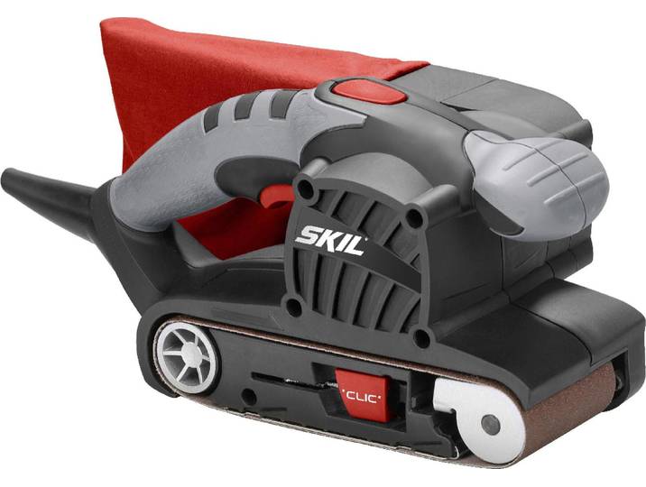 SKIL Ponceuse à bande 650 W 76×130 mm avec bande abrasive et sac à poussière 1210 AA