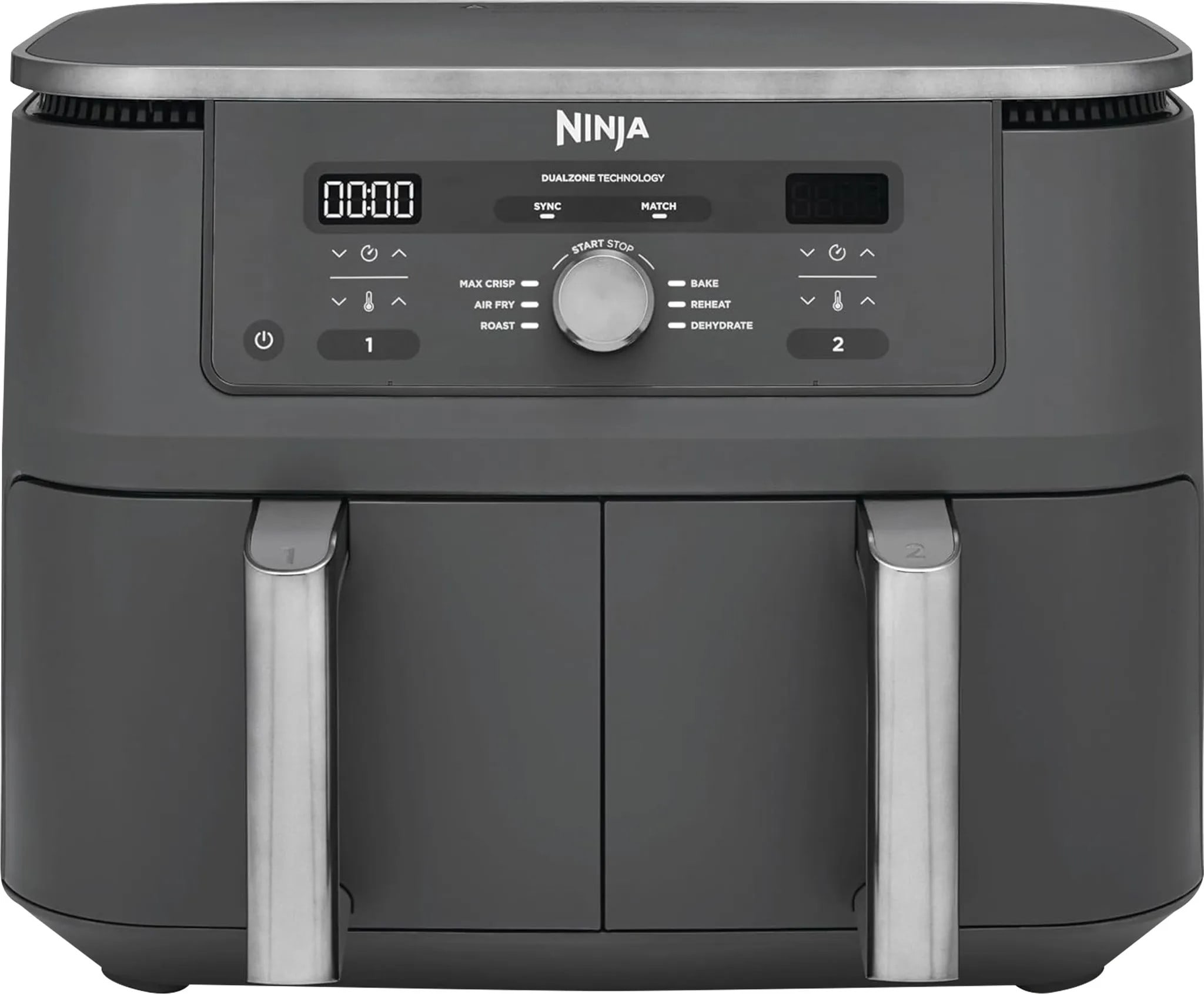 SharkNinja Ninja DZ400EU FlexDrawer MAX 6-in-1 Dual Zone Heißluftfritteuse 9,5 L Grau
