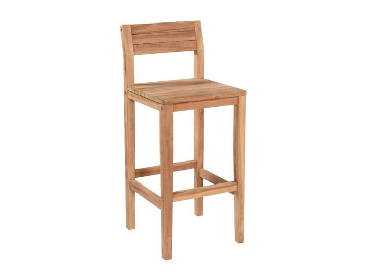Chaise de bar en teck massif
