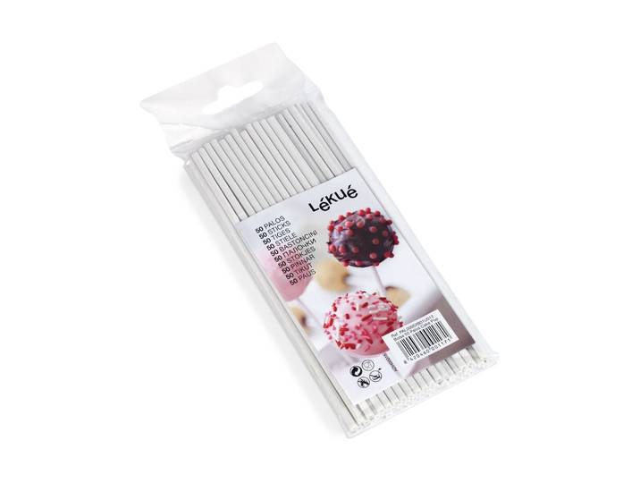Lékué Bâtons pour cake pops Lékué lot de 50 Blanc