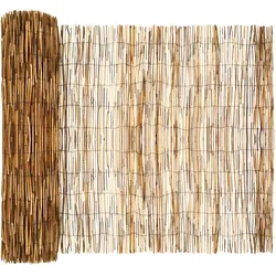 vidaXL Gartenzaun Kohlenstoff 300 x 100 cm Schilf