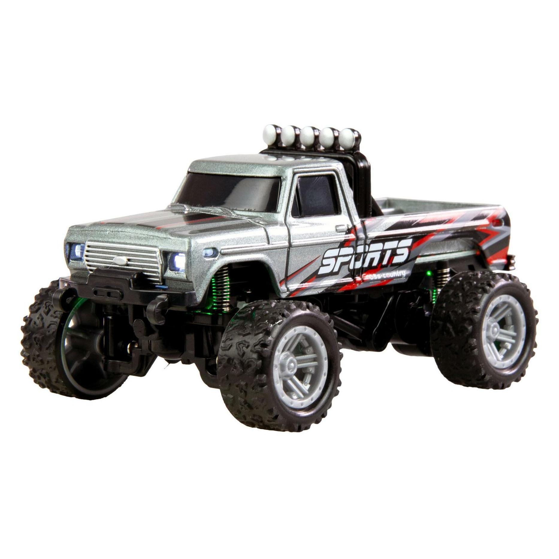 Amewi Monster Truck Die Cast 1:64 RTR, Grau, Altersempfehlung (RTR Ready-to-Run) (22704)