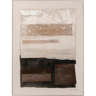 Bild mit Rahmen KARE DESIGN "Gerahmtes Bild Lontano Braun 90x120cm", braun (farbe bild(er): braun), B:120cm H:90cm T:5cm, Bilder
