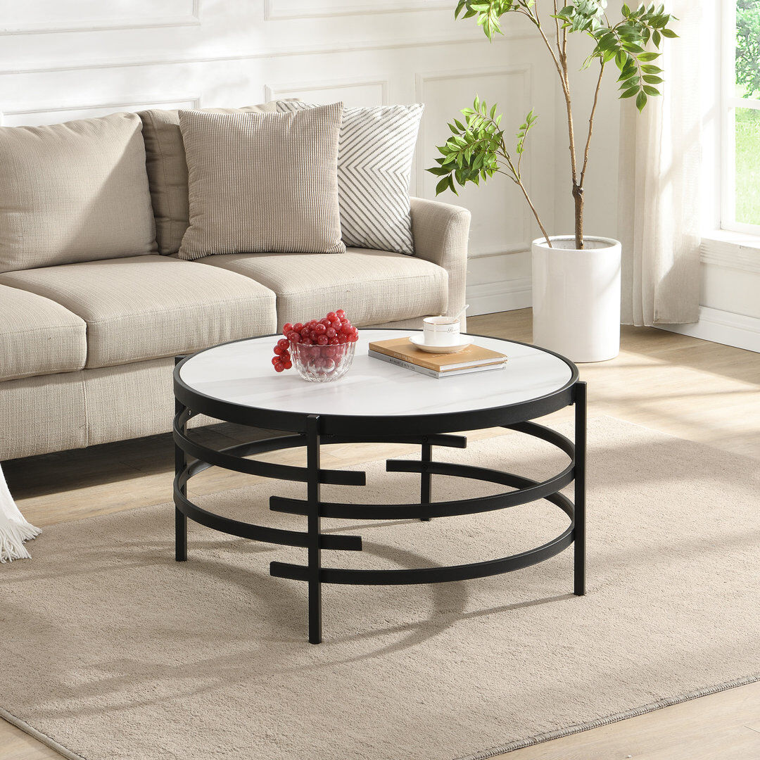 Metro Frame Coffee Table White 45cm H X 82.5cm W X 82.5cm D