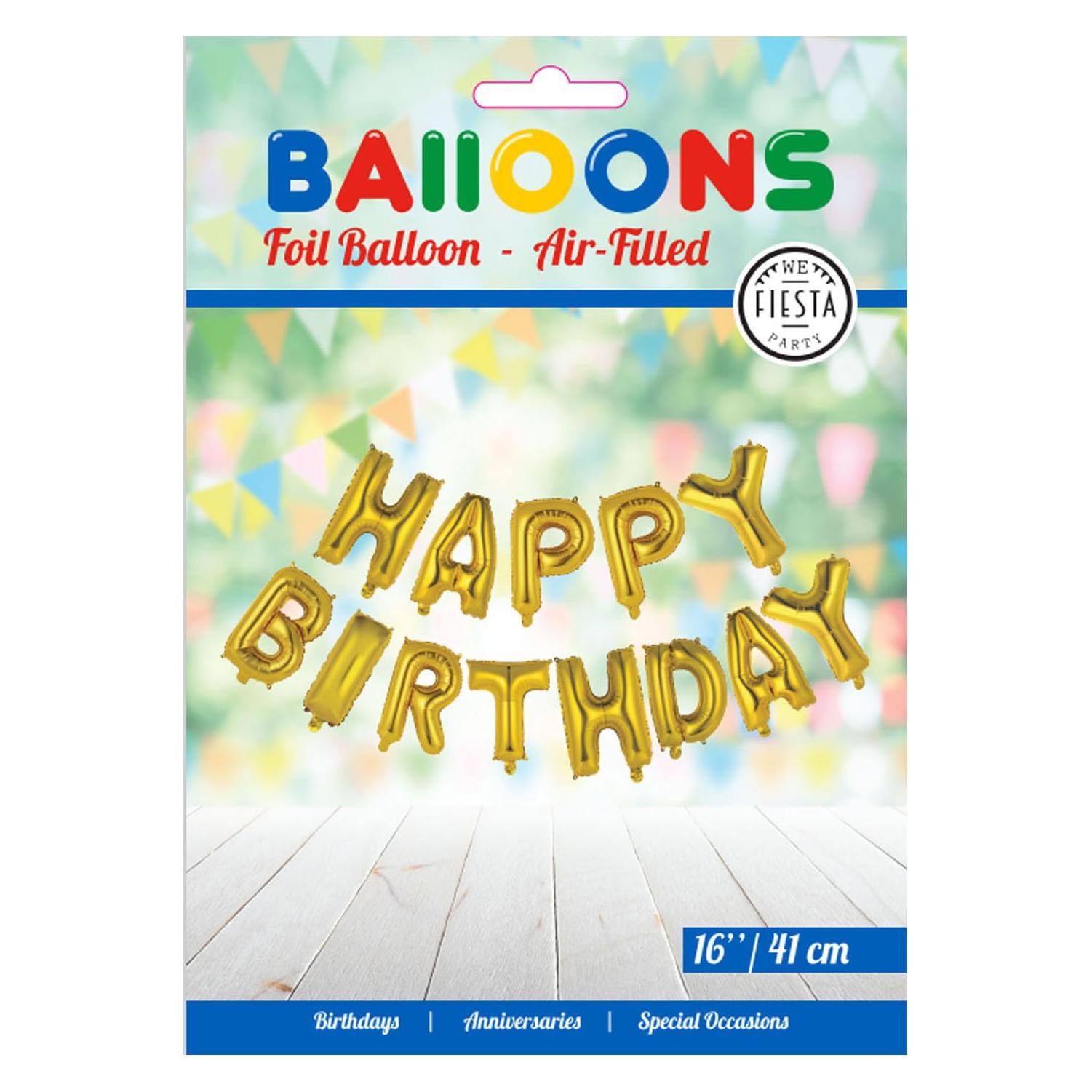 Globos Europe Folienballontext Alles Gute zum Geburtstag Gold (38756335)