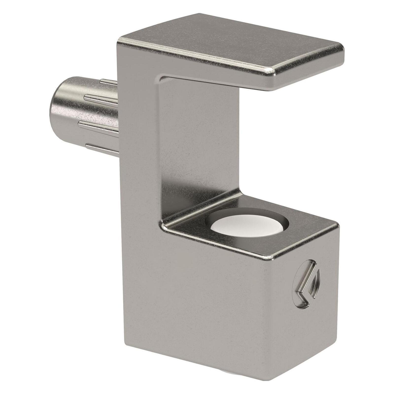 Italiana Ferramenta Glasbodenträger GRACE zum Stecken, 6-8 mm Glas, Zamak vernickelt (42727362)