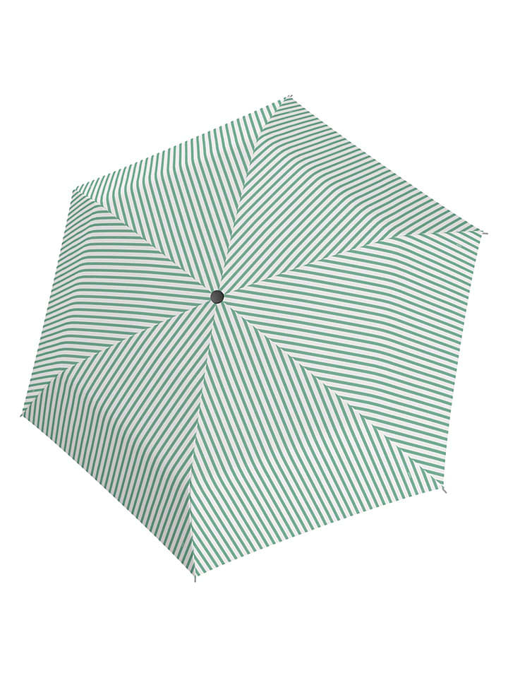 Doppler Taschenschirm in Grün/ Weiß - onesize