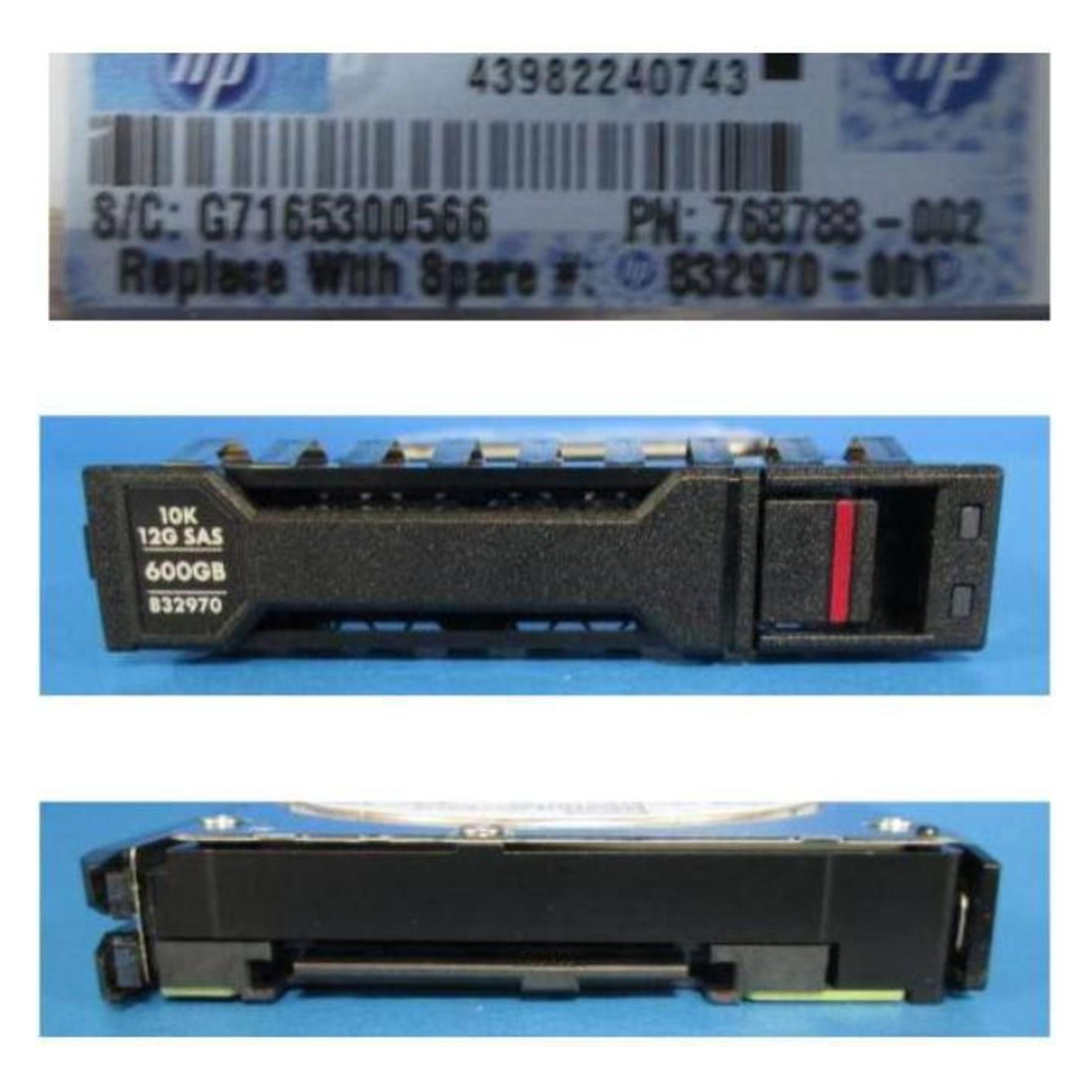 HPE DRV HDD 600GB 12G 10K SFF SAS (0.60 TB, 2.5") (832970-001)