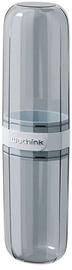 Uplift Treasures Portable Toothbrush Storage Box & Mouthwash Cup Travel Toiletry Set grey