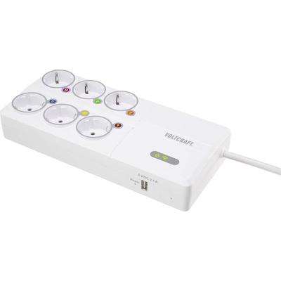 VOLTCRAFT SEM8500 Energiekosten-Messgerät inkl. Funksteckdosen, Datenexport, Datenloggerfunktion, Kostenprognose, Stromtarif
