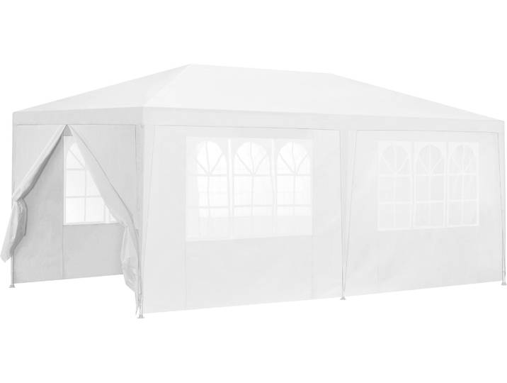 [casa.pro] Pavillon 600x300x255cm Gartenzelt Partyzelt Gartenpavillon Bierzelt Festzelt Weiß