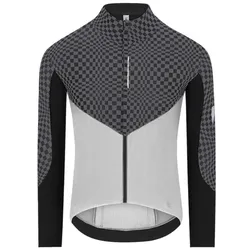 Q36.5 Langarmtrikot Dottore Hybrid Que | check grey L