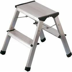 Hailo, Leiter + Gerüst, D60 StandardLine, Aluminium-Trittleiter, 2x2 Stufen (Trittleiter, 47 cm)