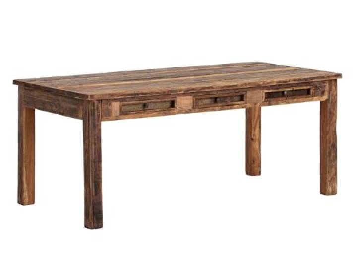Woodkings Esstisch Sumatra Holztisch 180x90 aus Altholz rustikaler Tisch für Küche und Esszimmer Küchentisch im Landhausstil