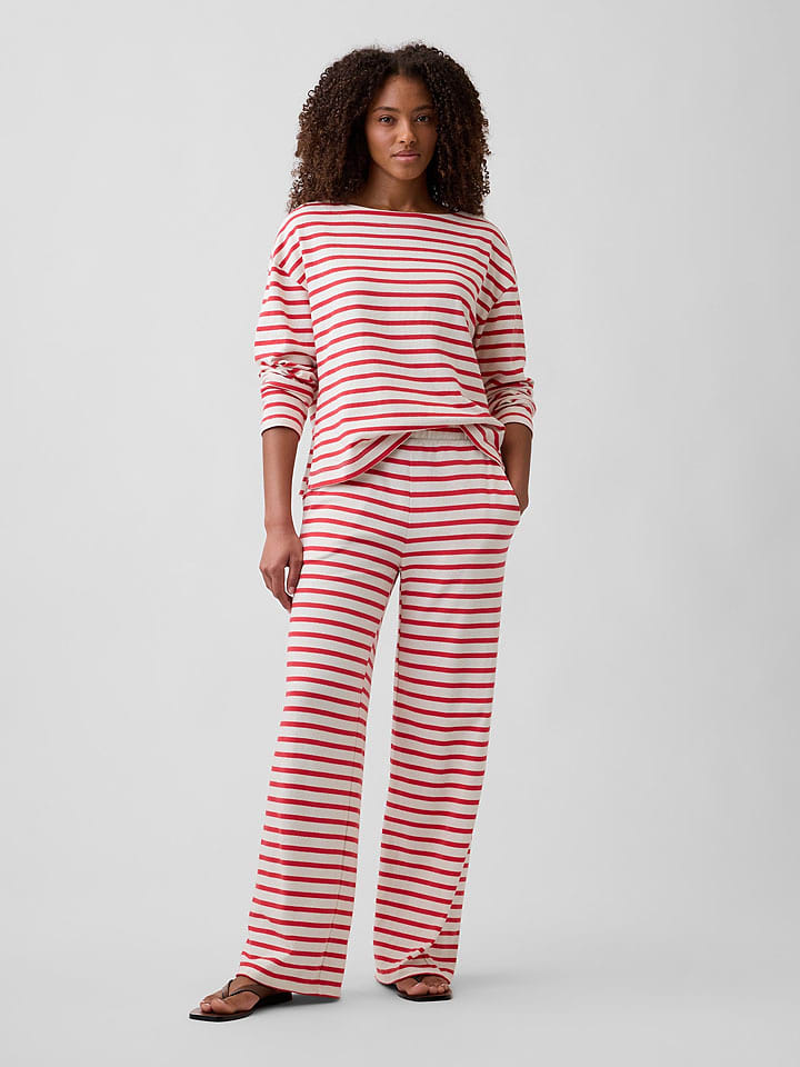 GAP Hose in Rot/ Creme - S