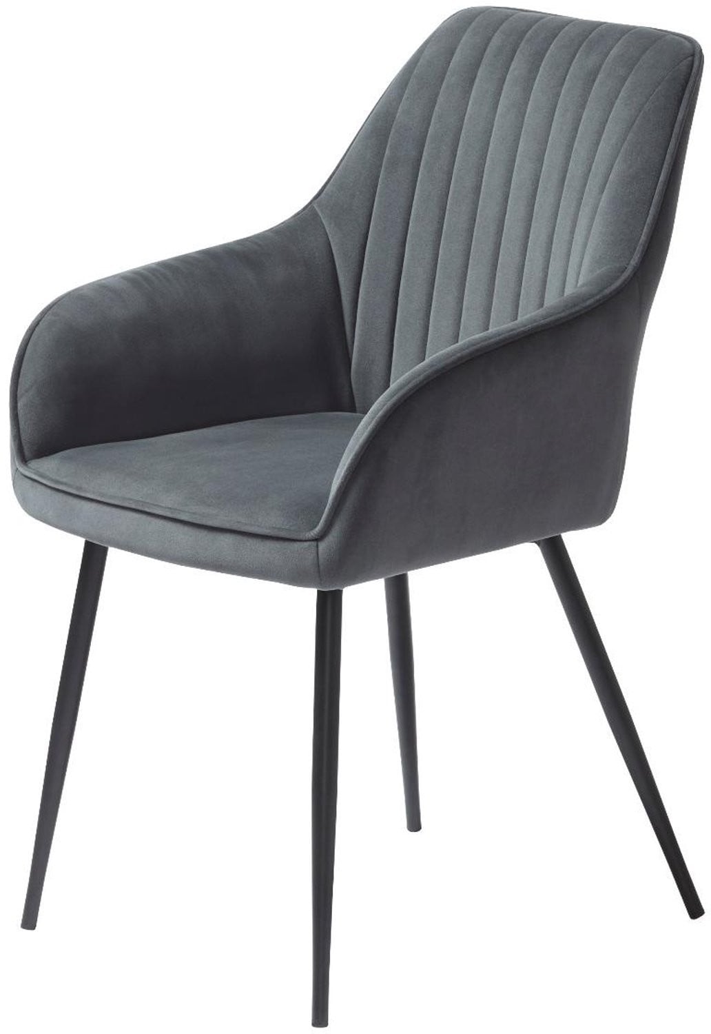 Nordic Home Angelo armstoel velvet streep grijs