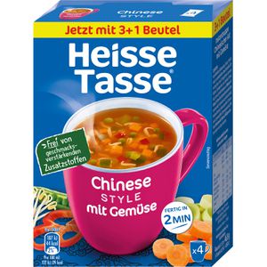 Erasco Fertiggericht Heisse Tasse, Chinese Style mit Gemüse, je 11,7 g, 4er Pack