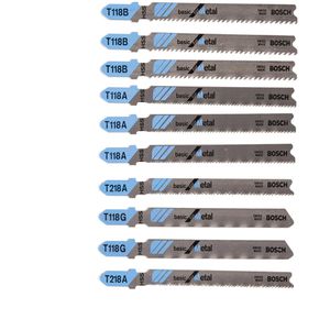 Bosch Stichsägeblätter Basic for Metal, für Metall, mit Box, 10-teilig