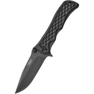Camillus Klappmesser Reverb 6.75, Einhandmesser, 7,6cm Klingenlänge, schwarz, mit Gürtelclip