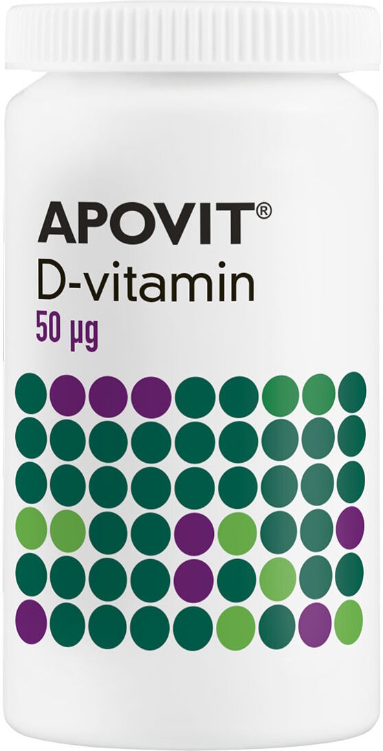 Apovit D3-vitamin 50 mikg Kosttilskud 200 stk