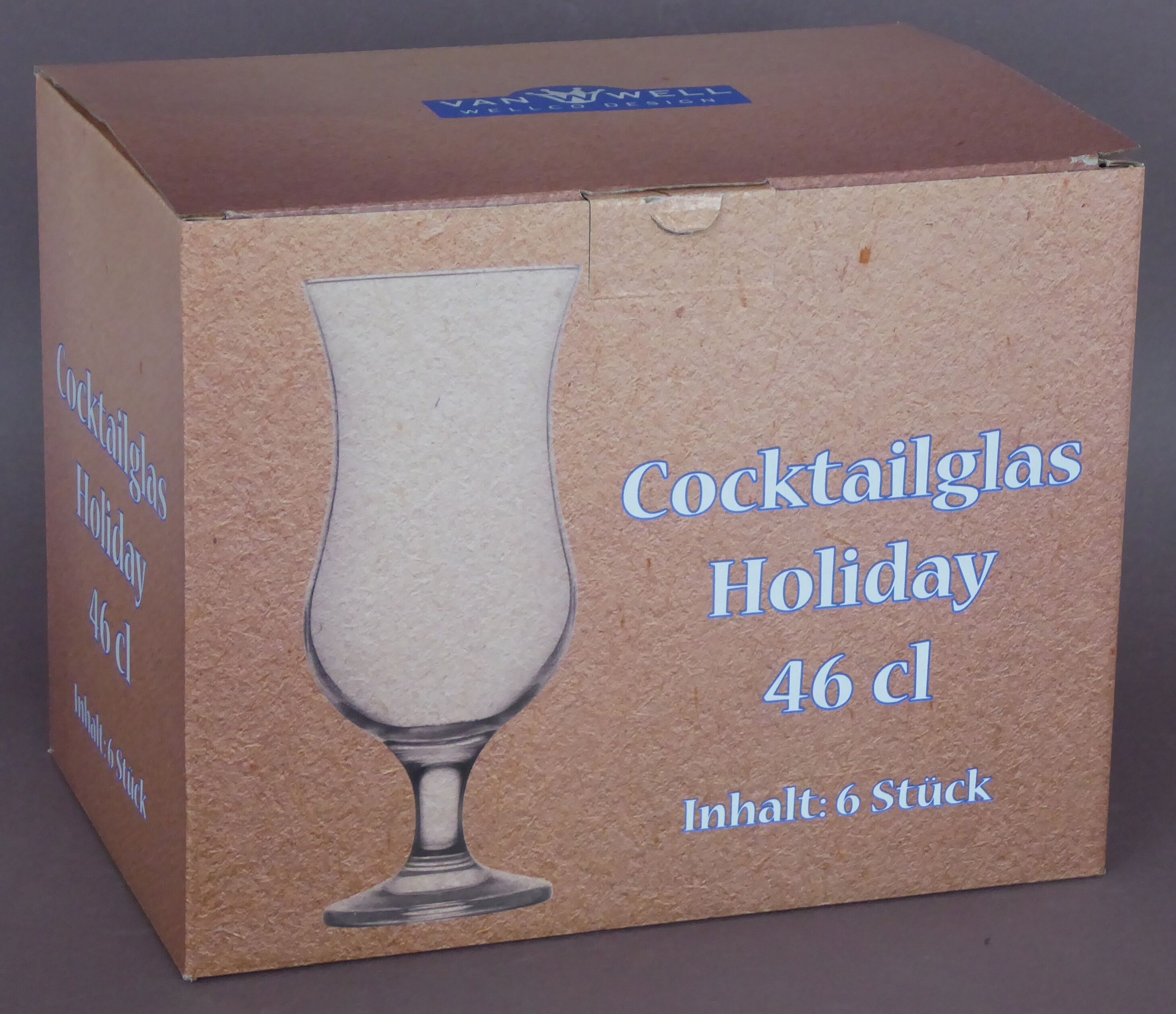 Cocktailglas VAN WELL, transparent, H:19,5cm, Glas, Trinkgefäße, Cocktailglas, 46 cl, 6-teilig