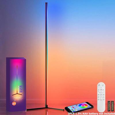 Uplift Picks Smart RGB Corner Floor Lamp With App And Remote 155 Cm black bluetooth