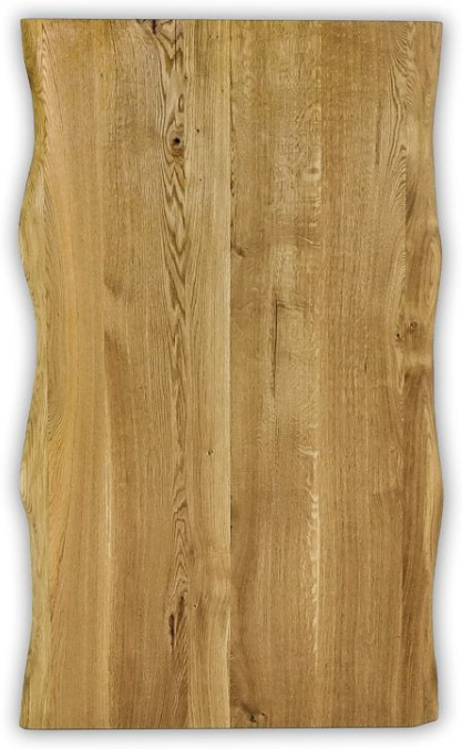 B2B Partner Tischplatte aus massiver Eiche, 1800 × 900 × 40 mm, unregelmäßige Naturkante