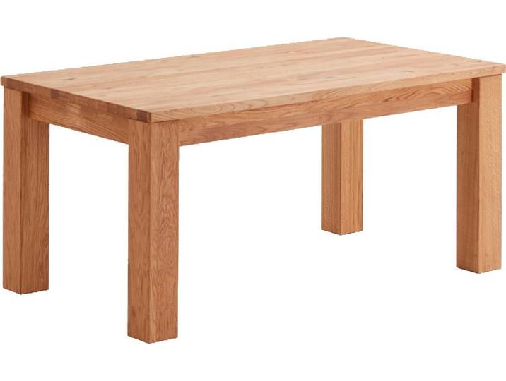 Esstisch RELITA Rolf , braun (wildeiche), B:160cm H:78cm T:90cm, Tische, Esstisch, mit Auszugsfunktion in massiver Wildeiche geölt