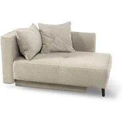 Recamiere mit Funktion Rex Cord Light Greige