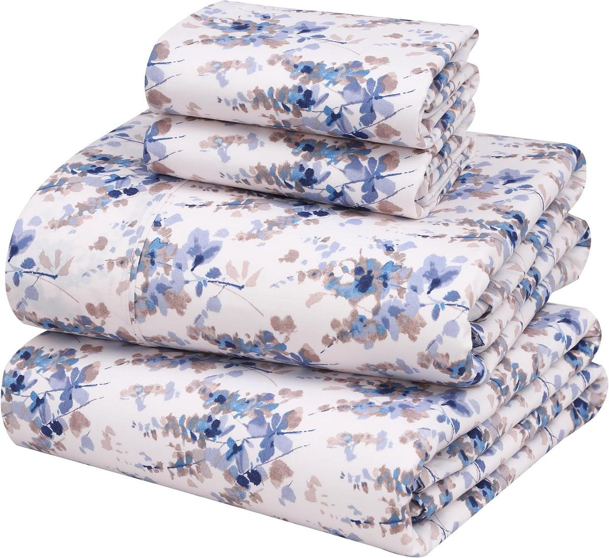 4-delige witte katoenen percal beddengoed set voor queensize