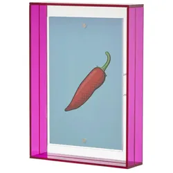 Bilderrahmen   , rosa/pink , Kunststoff,Acryl , Maße (cm): B: 10 H: 15