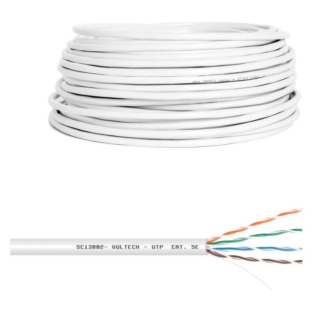 Vultech SC13002-100 Netzwerkkabel Weiss 100 m Cat5e U/UTP (U/UTP, CAT5e, 100 m) (SC13002-100)
