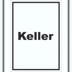 HB-Druck Keller Aufkleber mit Text hochkant A7 (74x105mm)