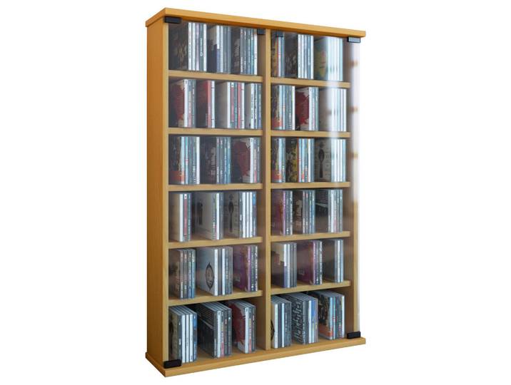 CD-Regal, Braun, 91.5x60 cm, Holzwerkstoff, 10 Fächer, Modern, MID.YOU