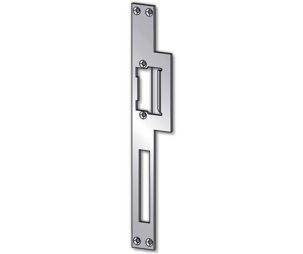 ASSA ABLOY Lappenschließblech effeff für Türöffner 165, Edelstahl -------16535-04